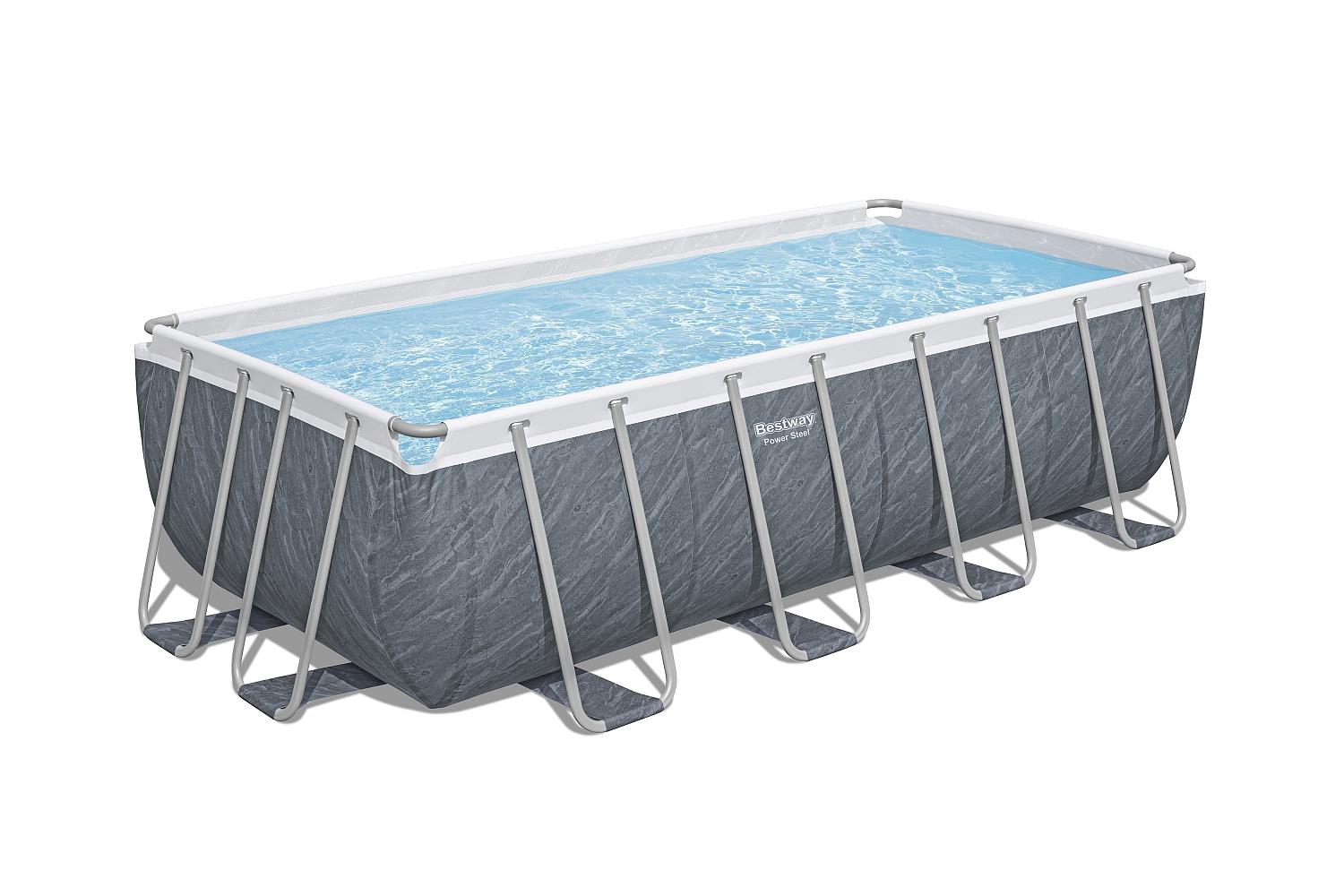 Каркасный бассейн Bestway 56996 BW, Power Steel 488х244х122см, 11532л, фильтр-насос, лестница, тент, попл.-доз. фото 3